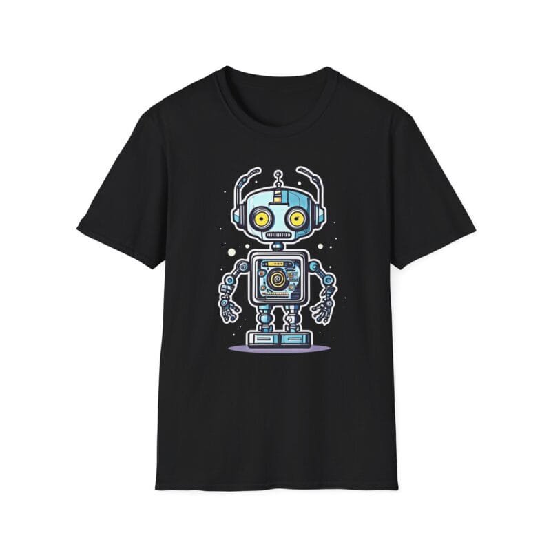 CUTE ROBOT 1 - Adorable Robot Graphic T-Shirt - Softstyle Unisex Tee $16.97