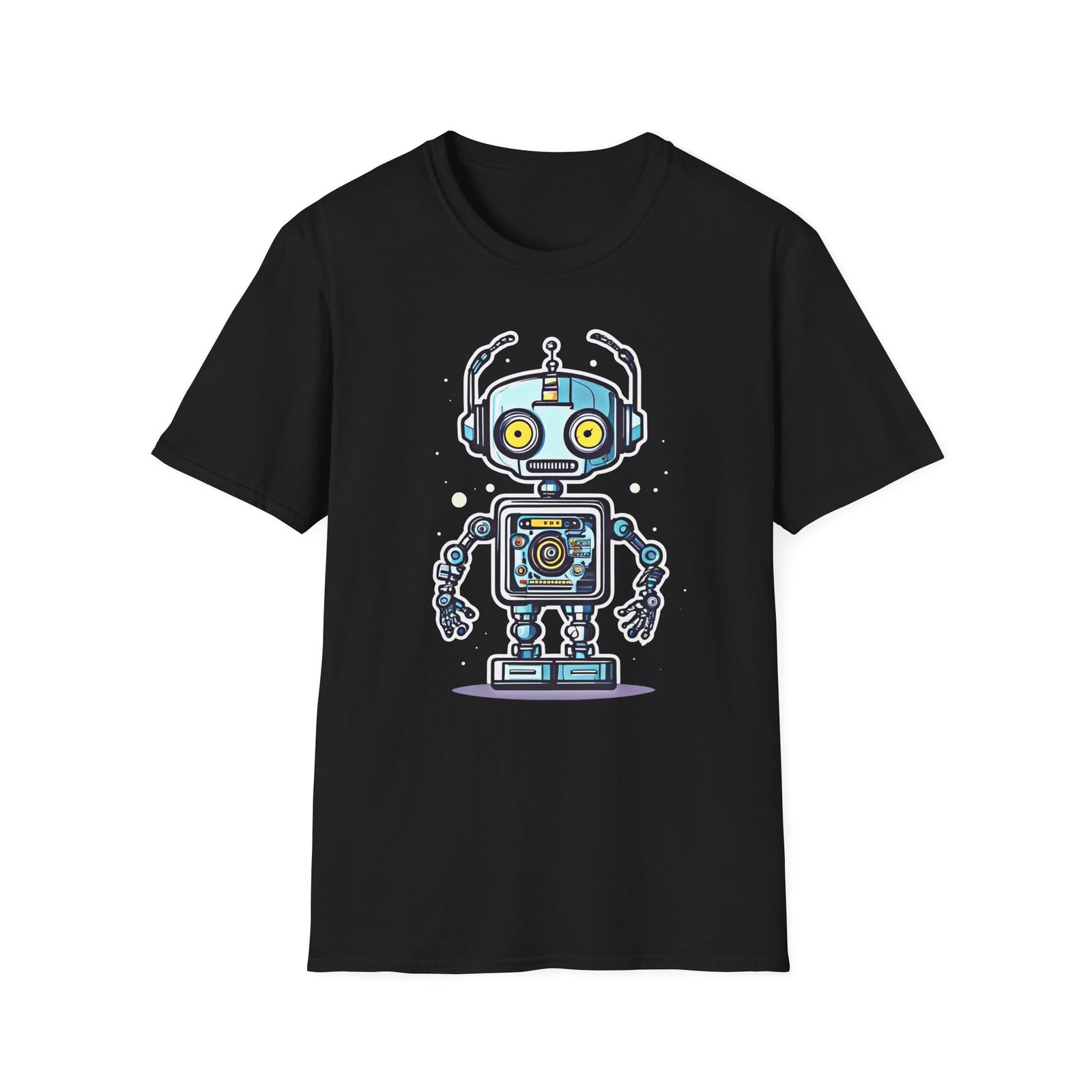 CUTE ROBOT 1 - Adorable Robot Graphic T-Shirt - Softstyle Unisex Tee $16.97