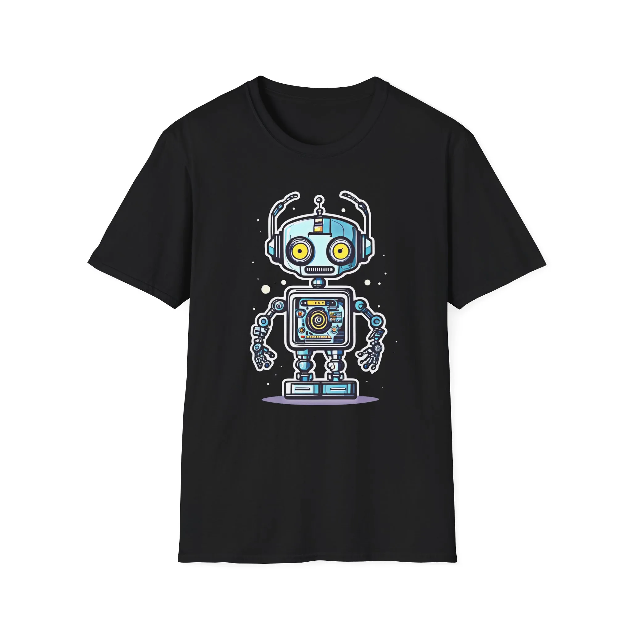 CUTE ROBOT 1 - Adorable Robot Graphic T-Shirt - Softstyle Unisex Tee $16.97