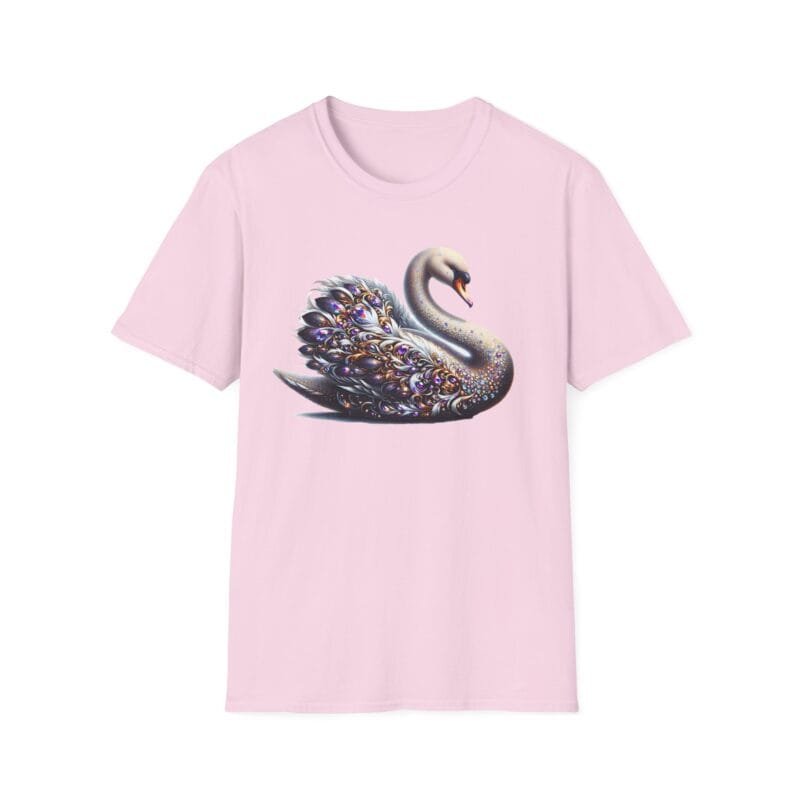 Artistic Swan Unisex Softstyle T-Shirt - Eco-Conscious Design $16.92