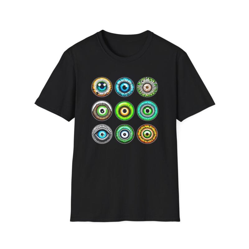 Colorful Evil Eye Design Unisex Softstyle T-Shirt with - Casual Everyday Wear $10.77