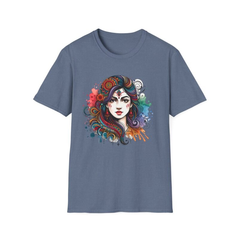 Lady 1 - Colorful Boho Goddess Unisex T-Shirt - Bold Actions Limitless Possibilities Design $16.92