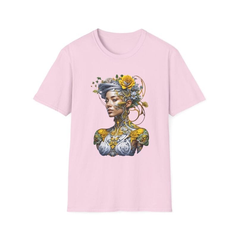 Lady 2 - Unisex Softstyle T-Shirt - Bold Hearts Win Battles Floral Design $16.92
