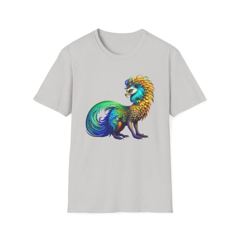 Zimatar Colorful Rooster Design Unisex Softstyle T-Shirt - "Bold Actions, Limitless Possibilities" $16.92