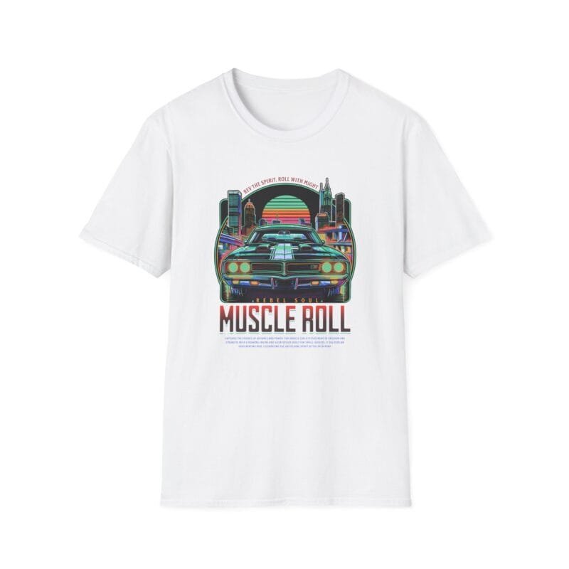 Muscle Roll Graphic T-Shirt | Unisex Softstyle Tees for Adventure Lovers $17.88