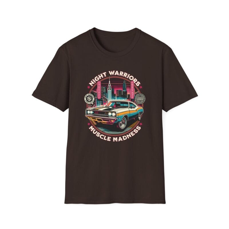 Night Warriors Muscle Madness Unisex T-Shirt - Vintage Car & Travel Quote Tee $17.88