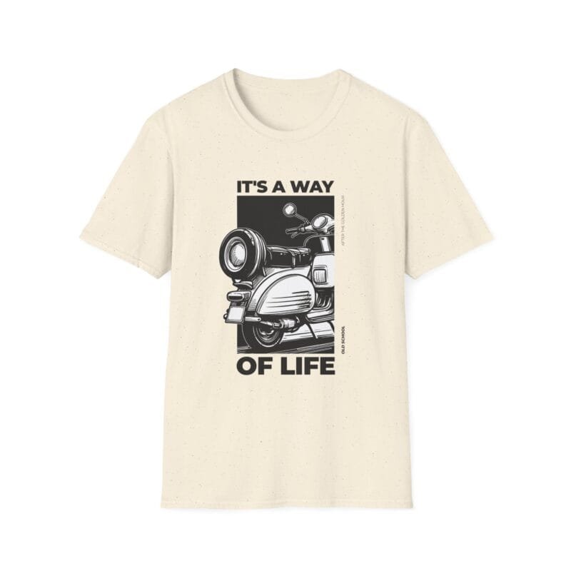 Way of Life - Vintage Scooter & Lion Quote Unisex T-Shirt - It's a Way of Life, Not All Who Wander Are Lost $17.88