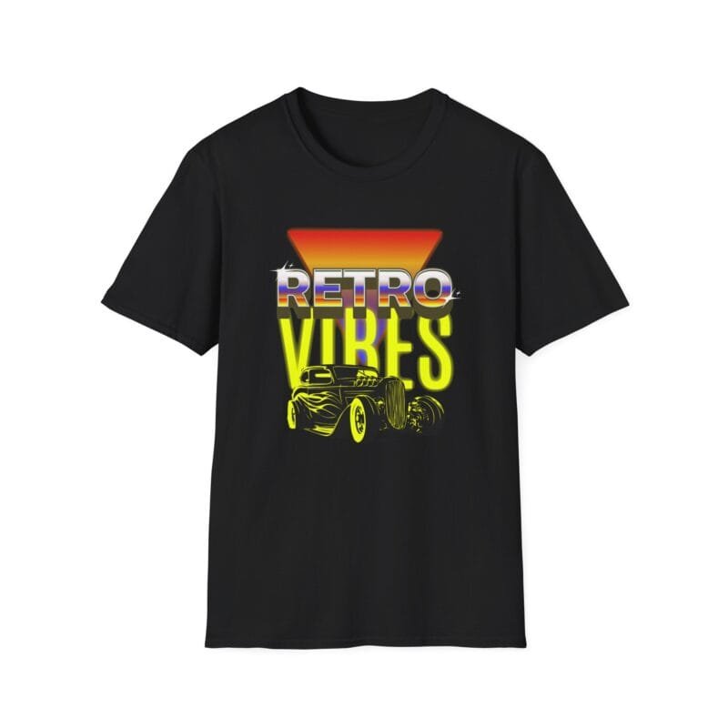 Retro Vibes Car Unisex Softstyle T-Shirt - Wander Often, Wonder Always $17.88