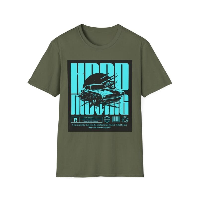 Keep moving - Retro Car Graphic Unisex T-Shirt - Climate Change Awareness Design $17.92