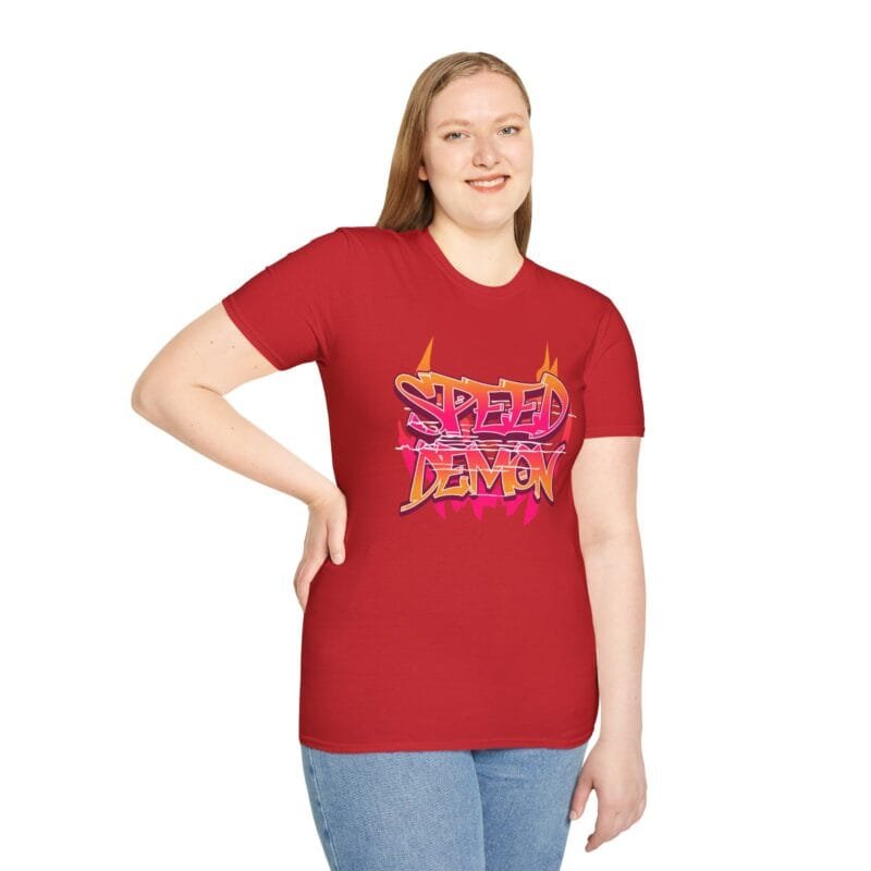 Speed Demon Unisex Softstyle T-Shirt - Adventure Awaits Graphic Tee $17.88