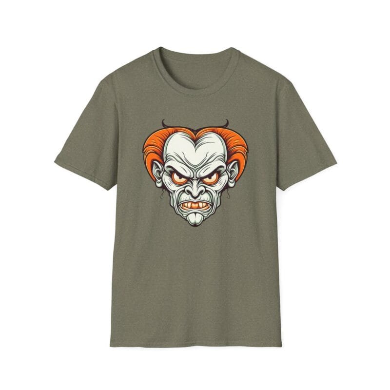Angry Joker - Bold Graphic Unisex Softstyle T-Shirt - Unique Horror Design $17.88