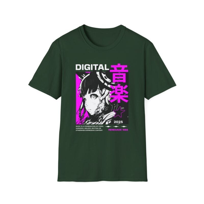 Digital Music - 2025 Digital Art Unisex Softstyle T-Shirt - Inspirational Quote $17.88