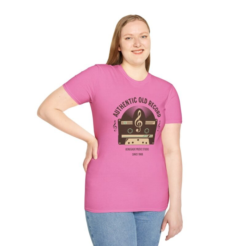 Authentic Old Record - Retro Music T-Shirt - Authentic Old Record Design, Vintage Music Lover Gift, Soft Casual Tee, Unisex Graphic Shirt, Unique Music [...] $17.88