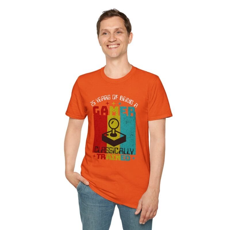 25 Years of Being a Gamer - Gamer T-Shirt: 25 Years of Being Classically Trained, Perfect for Gamers, Birthday Gift, Gaming Apparel, Casual Wear, Unique T-Shirt [...] $17.86