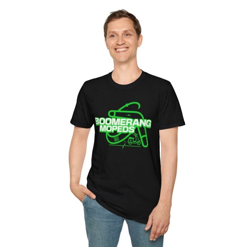 Boomerang Mopeds - Unisex T-Shirt | Casual Wear, Graphic Tee, Gift for Scooter Enthusiasts, Birthday Present, Statement Apparel $17.88