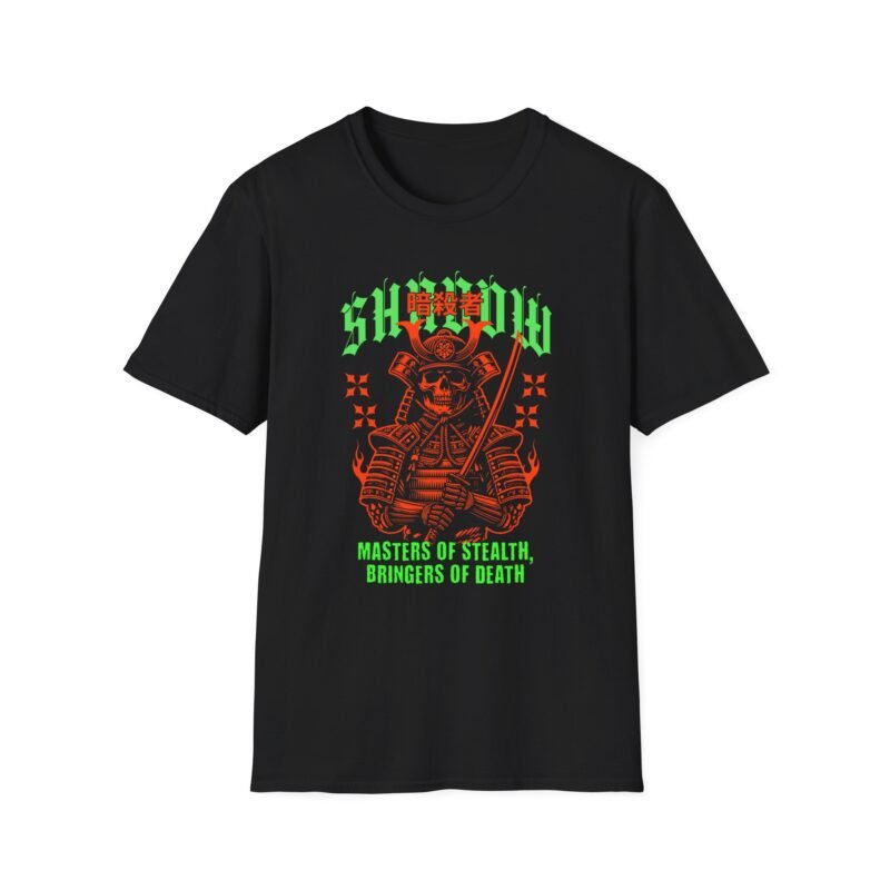 Shadow Assasin - Unisex Softstyle T-Shirt - 'Masters of Stealth' Graphic Tee with Samurai Design $17.88