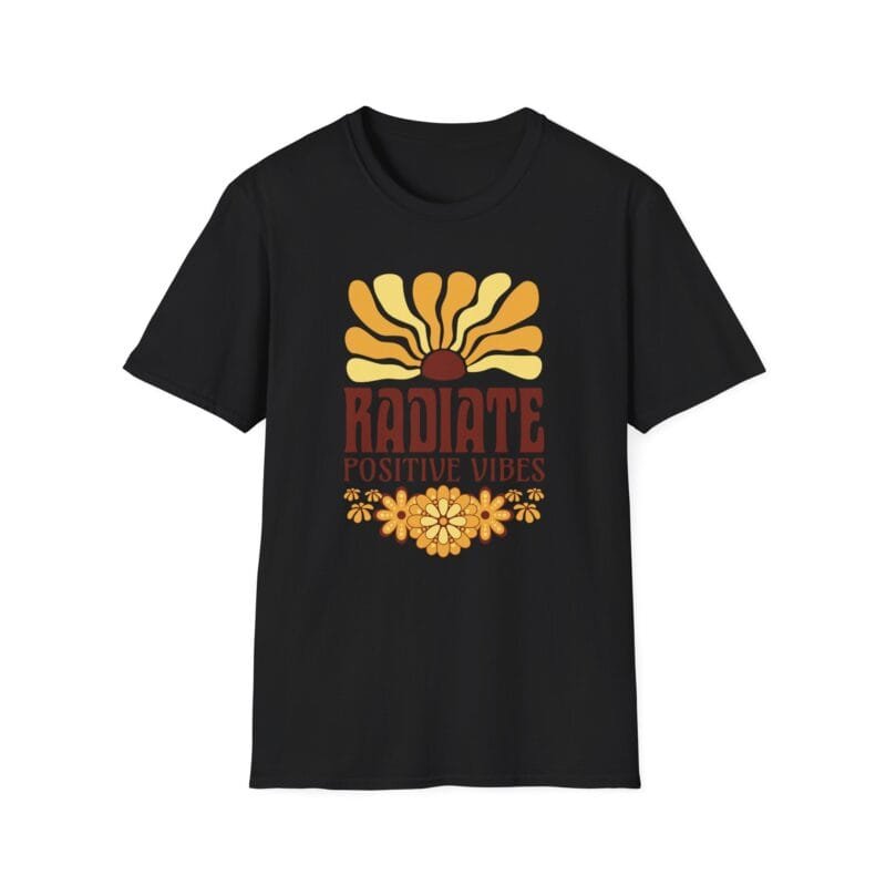 Radiate Positive Vibes - T-Shirt | Unisex Softstyle Tee for Embracing Positivity, Casual Wear, Gift for Friends, Motivational Apparel $17.88