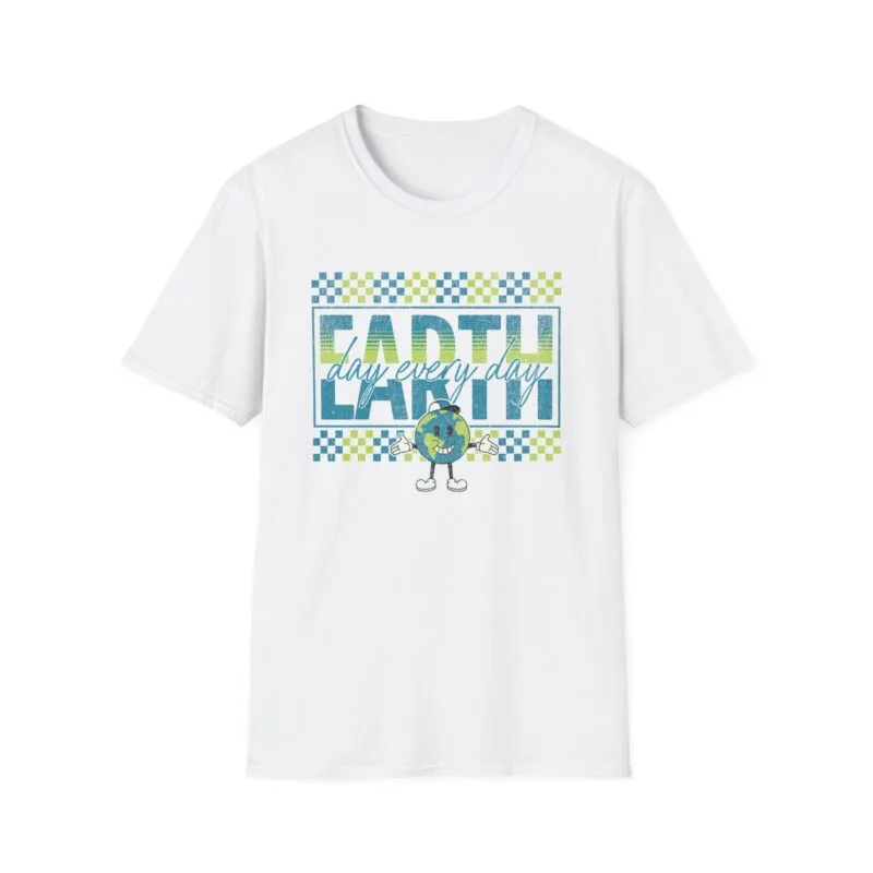 Earth Day Everyday Retro Groovy - Eco-Friendly Earth Day T-Shirt - 'Be the Change for the Planet' $17.88