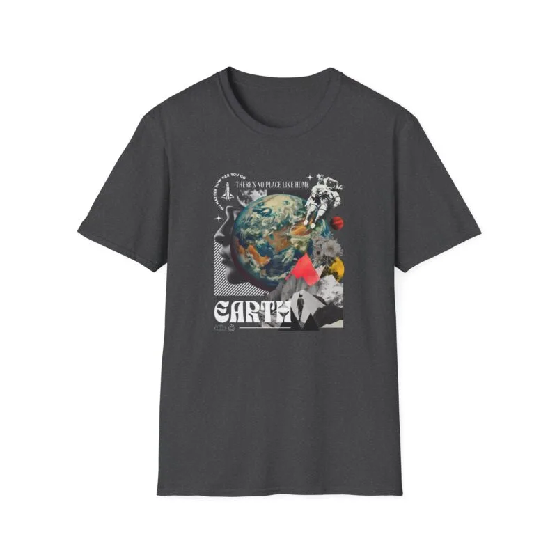 No Place Like Home - Unisex Softstyle T-Shirt - "Solar Powered Human" Vintage Graphic Tee | Perfect for Eco-Conscious Individuals $17.88