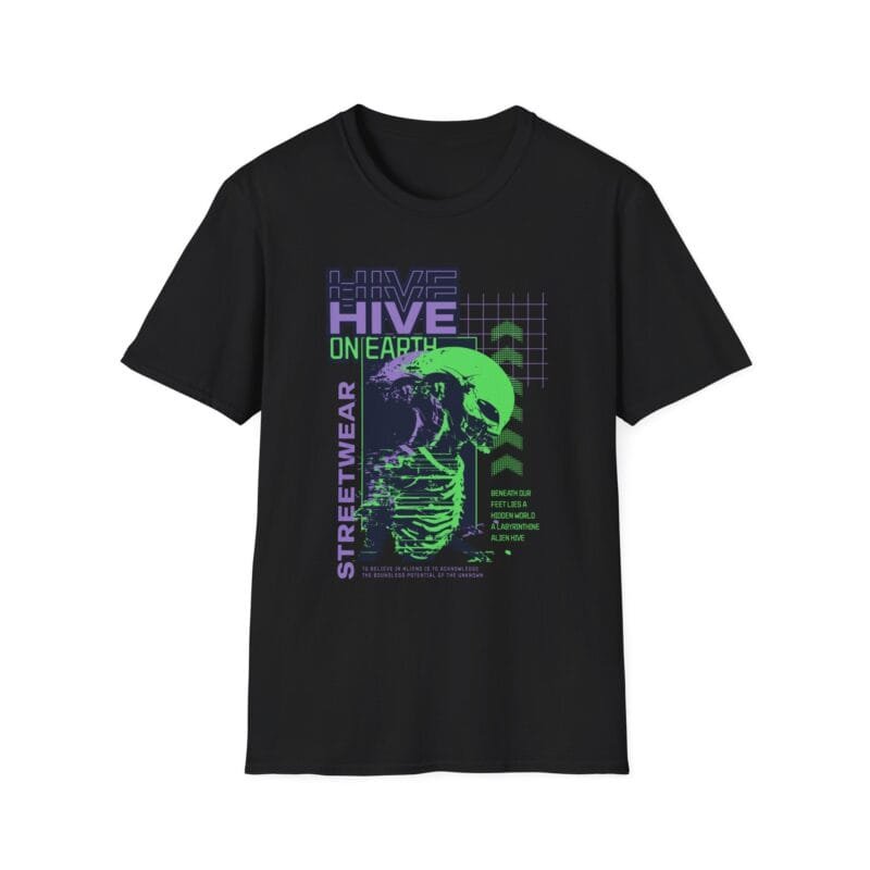 Alien Hive - Vibrant Graphic T-Shirt, Streetwear, Casual Wear, Gift for Teenagers, Unique Statement Tee, Trendy Apparel $17.88