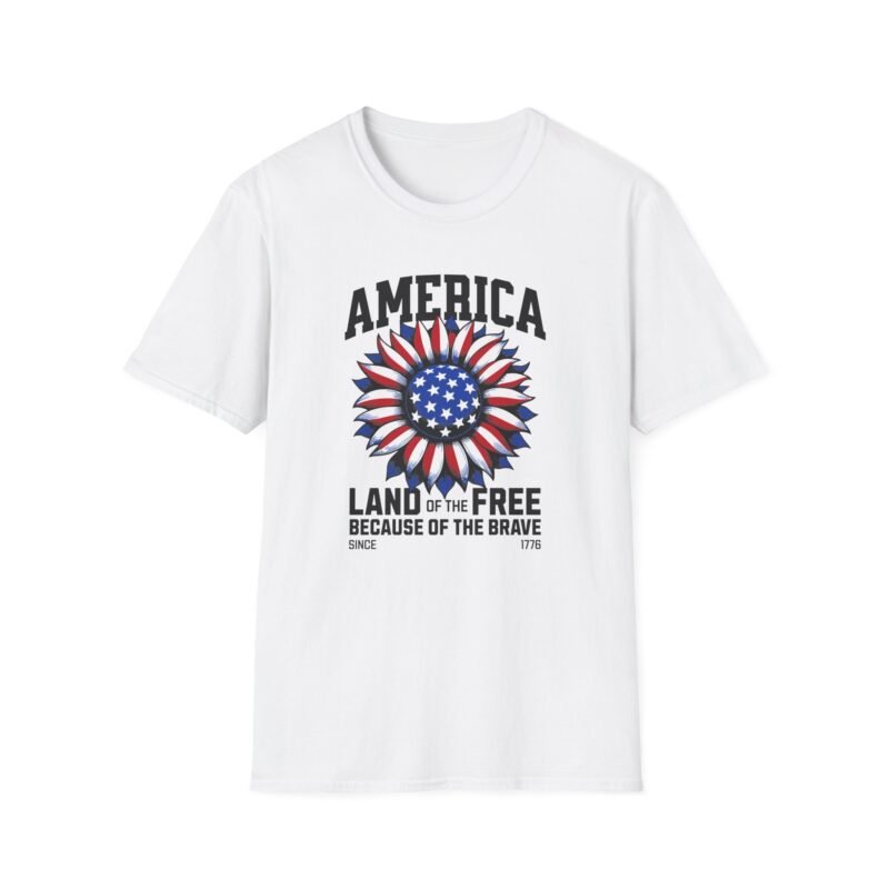 America Land of Free - Patriotic Graphic Tee, Independence Day Shirt, Casual Wear, Gift for Veterans, America Pride T-Shirt, Summer Style Top $17.88