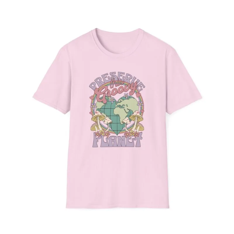 Preserve This Groovy Planet - Eco-Friendly Unisex Softstyle T-Shirt - "Preserve the Groovy Planet" $17.88