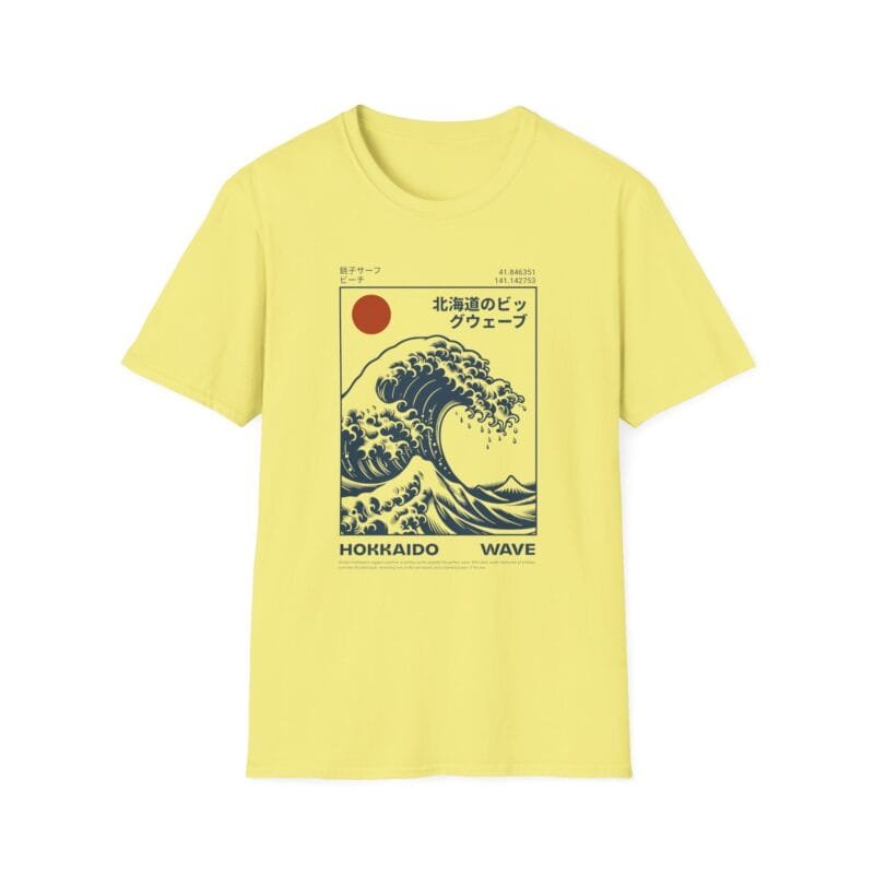 Hokkaido Wave - Japanese Wave Graphic Unisex T-Shirt - Inspirational Design $17.88