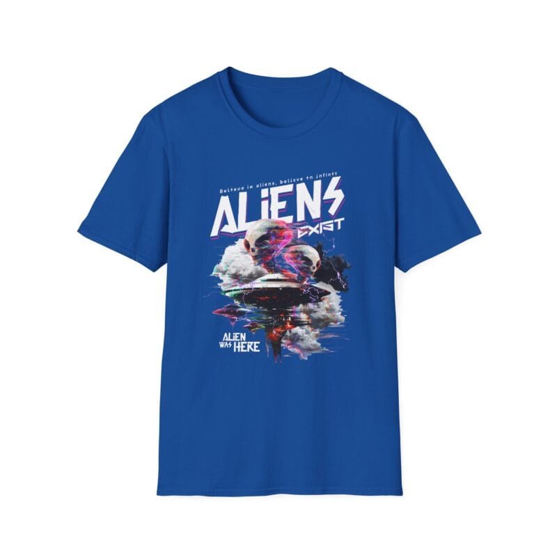Aliens Exist Graphic Tee, Unisex Softstyle T-Shirt, Alien Enthusiast Gift, Sci-Fi Lover Apparel, Casual Graphic Shirt, Fun T-Shirt $17.88