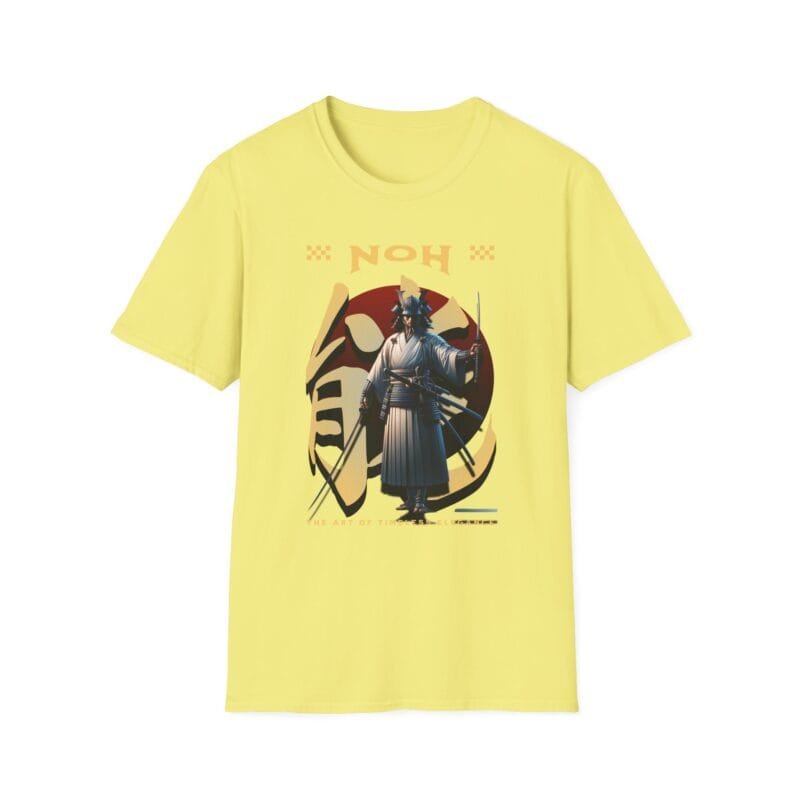 Japanese Noh The Art of Timeless - Noh Art Unisex Softstyle T-Shirt - Good Fortune Design $17.88