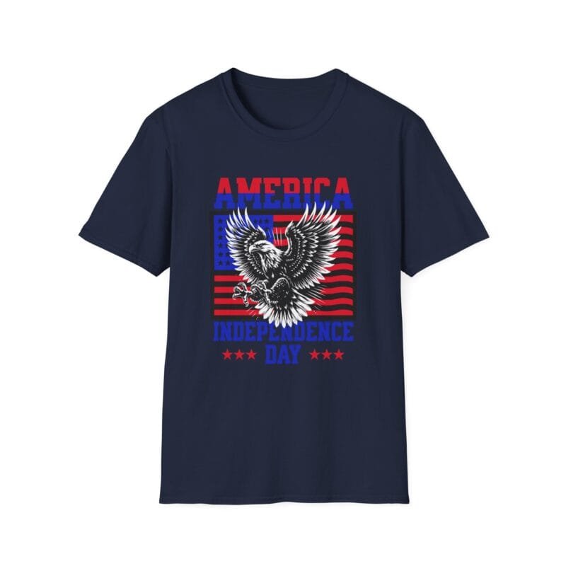 America Independence Day - Patriotic Eagle T-Shirt | July 4th Apparel for Independence Day Celebrations | Unisex Softstyle Tee, American Eagle Shirt, USA Pride [...] $17.88