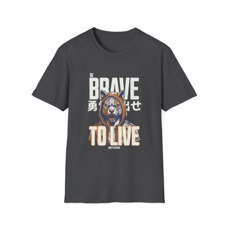 Be Brave -Tiger Graphic Tee, Motivational T-Shirt for Adventurers, Gift for Animal Lovers, Inspirational Apparel, Unisex Softstyle Shirt $17.86
