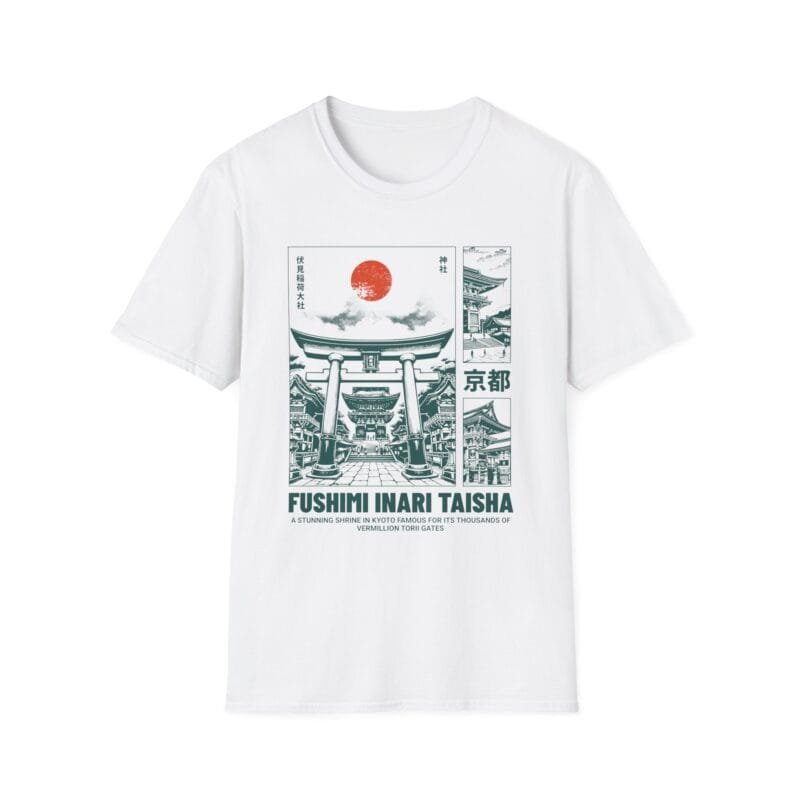 Fushimi Inari Taisha - Graphic T-Shirt - Unisex Softstyle Tee with Inspirational Quote $17.88