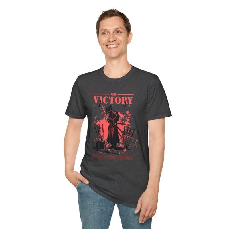 Victory - Samurai Unisex Softstyle T-Shirt - Bold Japanese Artwork $17.88
