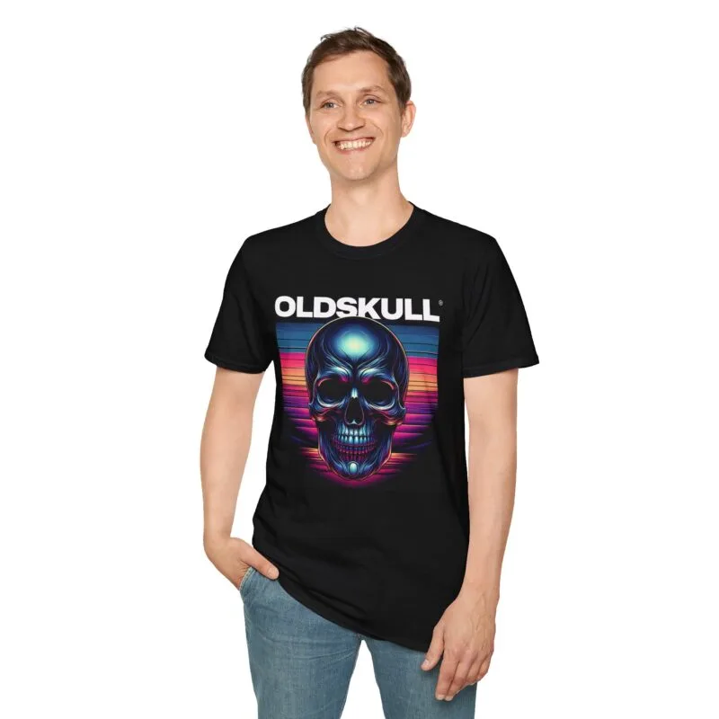 Oldskull - Bold Graphic Skull T-Shirt, Unisex Retro Tee, Vintage Style Shirt, Casual Wear, Gift for Music Lovers, Halloween Attire $17.88