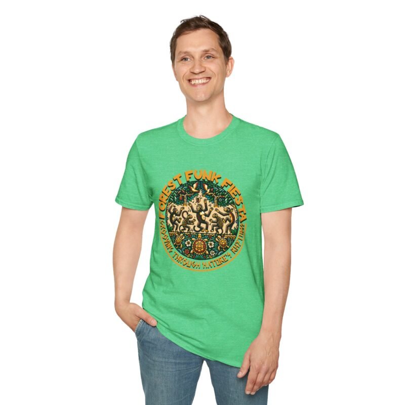 Forest Funk - Fiesta Unisex Softstyle T-Shirt – Eco-Friendly Vibes and Nature Celebration $17.88