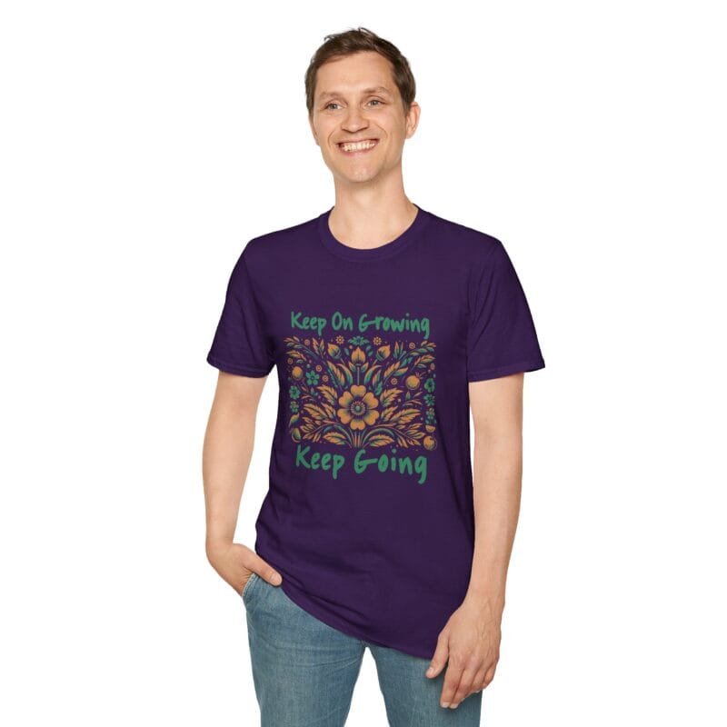 Keep On Growing - Unisex Softstyle T-Shirt - Eco-Friendly Message $17.88