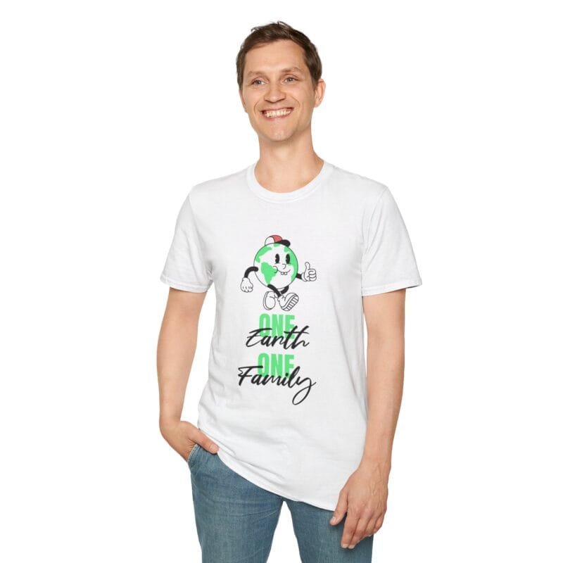 One Earth One Family - Eco-Friendly Unisex T-Shirt - "One Earth One Family" Design $17.88